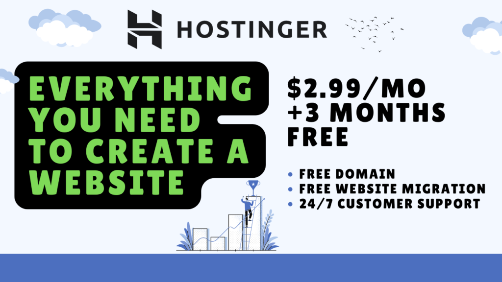 sponsored link for website hosting, Hostinger